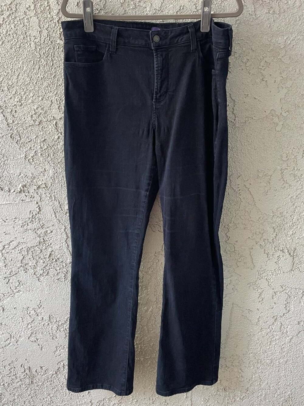NYDJ Lift Tuck Black Bootcut Jeans Size 16 Short Denim Stretch Slimming